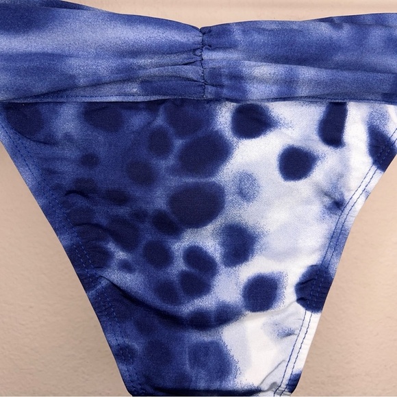 New Small Despi Blue Swim Bottom NWT Abstract Gem Silver Accent Boho Bohemian - Picture 6 of 11